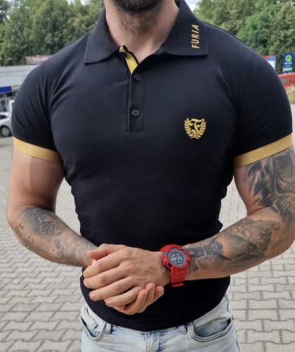 Koszulka Polo złoty haft
