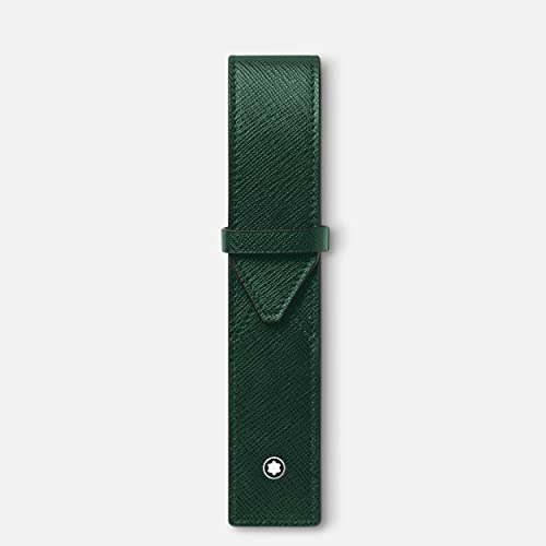 Montblanc Sartorial etui na 1 przyrząd do pisania ze skóry w kolorze zielonym, wymiary: 16 cm x 3 cm x 1,6 cm, 131200, zielony, 16cm, Nowoczesny