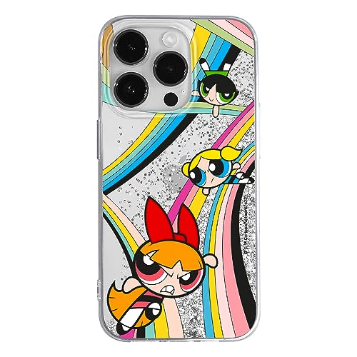 ERT GROUP etui na telefon Apple Iphone 14 PRO, case oryginalny i oficjalnie licencjonowany przez The Powerpuff Girls, wzór Powerpuff Girls 020, optymalnie dopasowane, z efektem płynnego brokatu