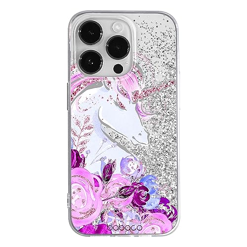 ERT GROUP etui na telefon Apple Iphone 14 PRO, case oryginalny i oficjalnie licencjonowany przez Babaco, wzór Unicorn 006, optymalnie dopasowane, z efektem płynnego brokatu