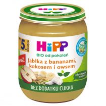 Hipp Jabłka z bananami kokosem i owsem po 5. miesiącu Bio
