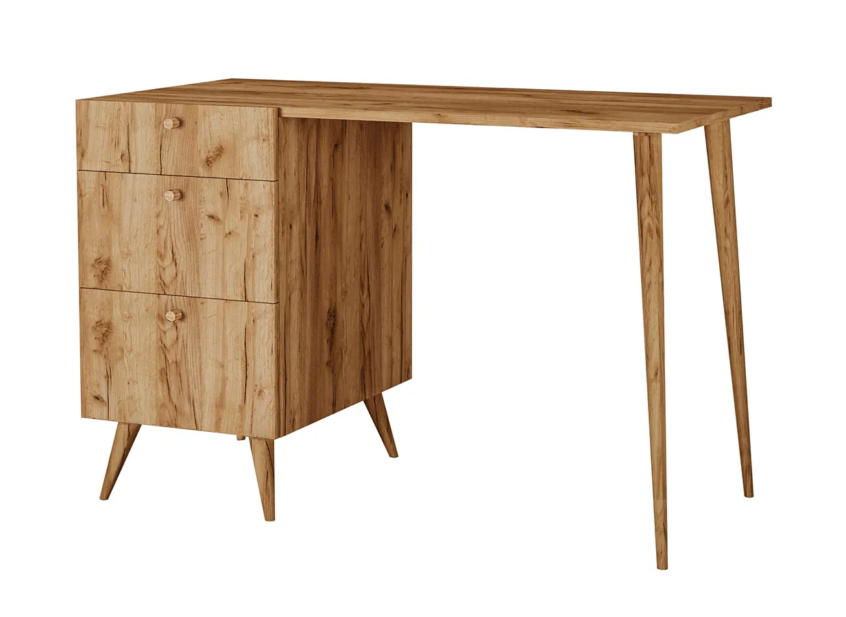 Elior Skandynawskie biurko z szufladami dąb craft C3-L14
