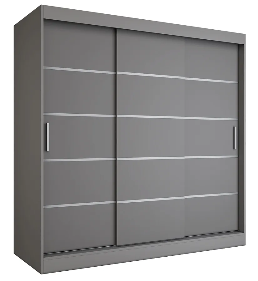 Szafa przesuwna antracyt 200 cm P1-H66