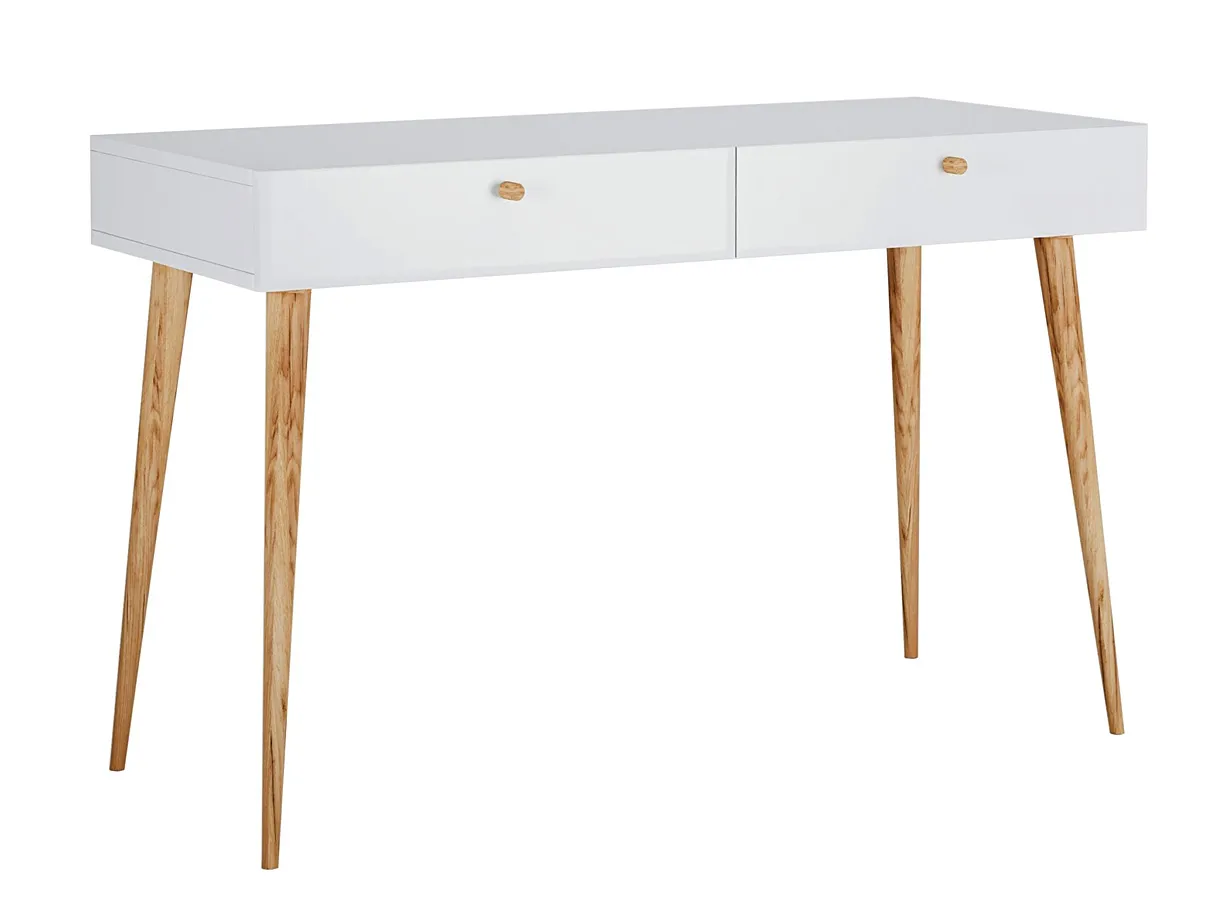 Elior Białe skandynawskie biurko z nóżkami typu scandi D9-E27