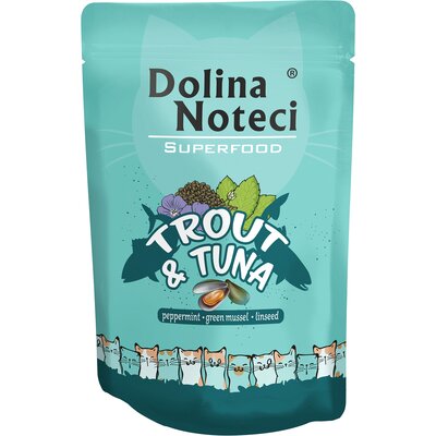 Dolina Noteci Superfood Mokra Karma dla Kota 85g : Smak - Pstrąg i tuńczyk, Opakowanie - 85g