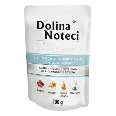 Dolina Noteci Premium Pies Cielęcina, pomidory i makaron saszetka 100g MS_15850