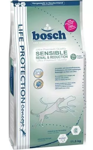 Bosch Petfood Sensible Renal & Reduction - sucha karma dla psów dorosłych 11,5kg + niespodzianka dla psa GRATIS!