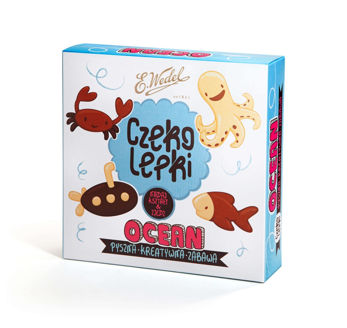 E.Wedel, czekoladowa masa plastyczna Czekolepki Ocean, 200 g