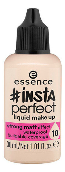 Essence #INSTA PERFECT Liquid Make Up - Wodoodporny, matujący podkład w płynie - 10 - #COOL PORCELAIN ESSPMWPPL-WPL