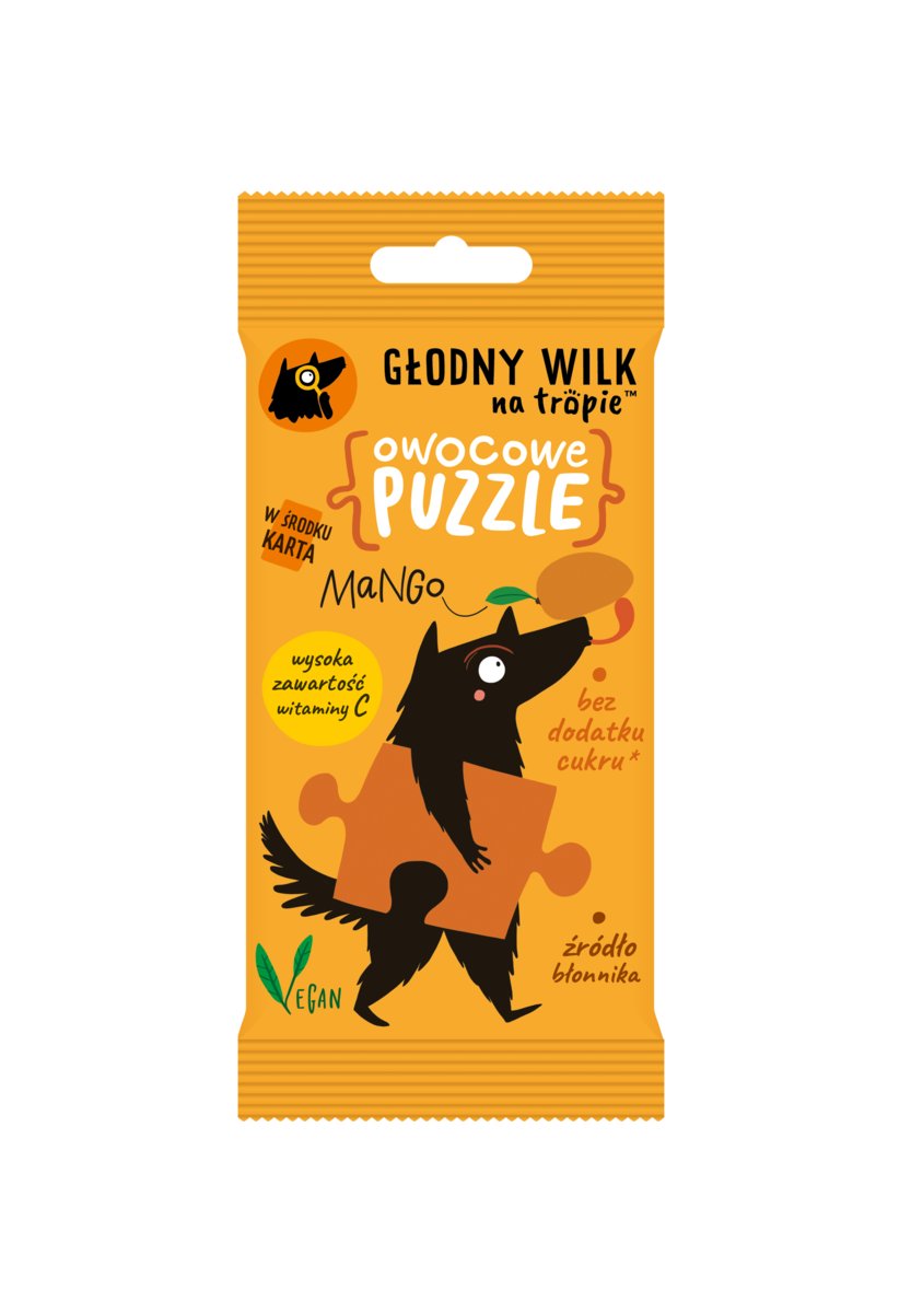 Głodny Wilk Na Tropie Owocowe puzzle żelki z naturalną witaminą C - mango Głodny Wilk, 20g