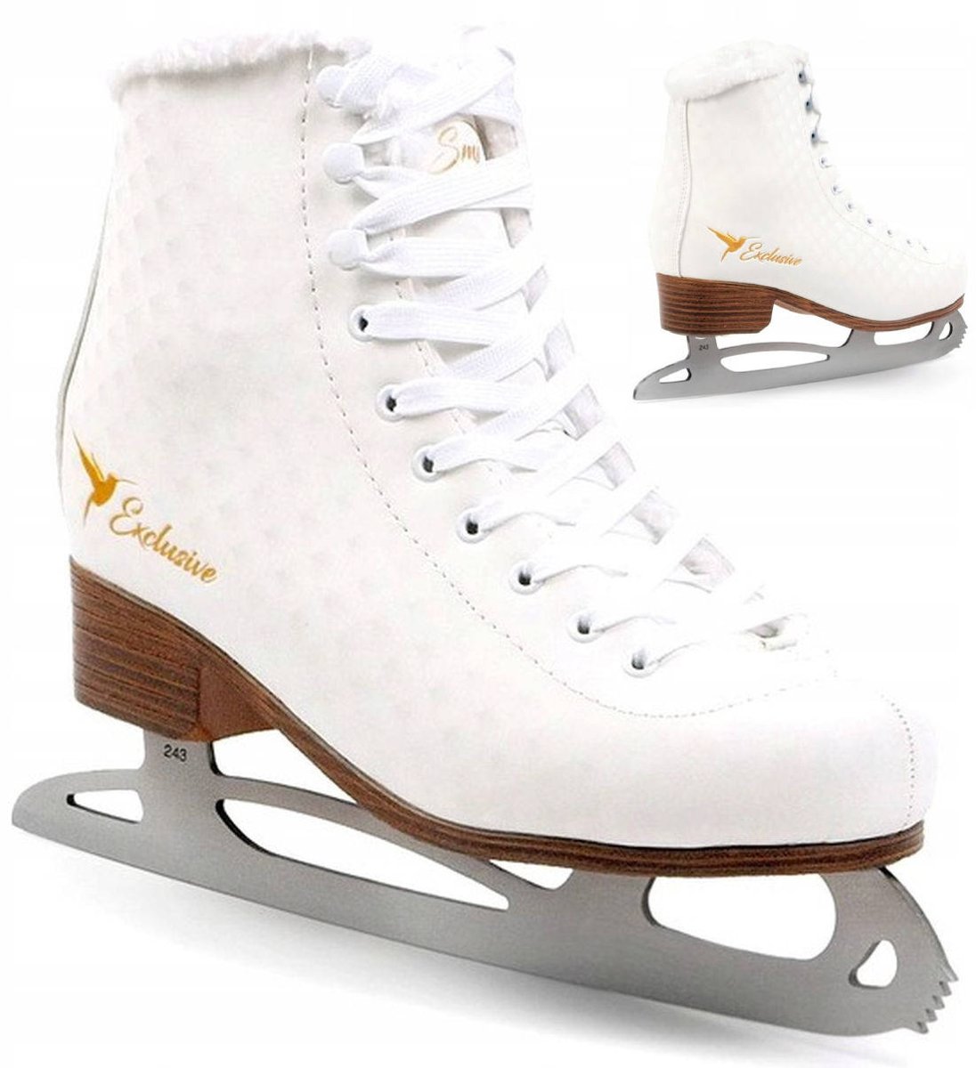 LYZWY FIGUROWE OCIEPLANE BIAŁE EXCLUSIVE SMJ