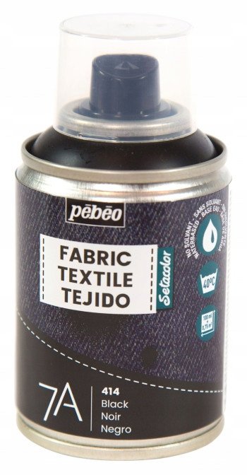 7A SPRAY FARBA DO TKANIN 100ML - BLACK