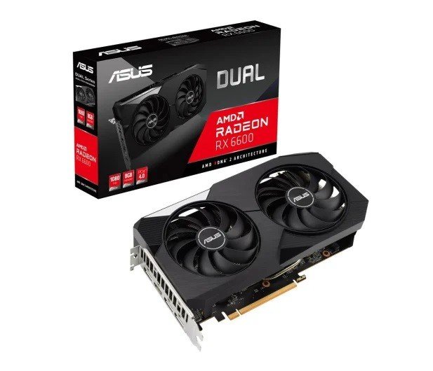 ASUS RX 6600 DUAL 8GB GDDR6 128bit 3DP/HDMI