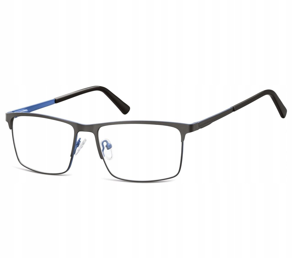 Okulary Nerd prostokątne Zerówki Korekcyjne Męskie