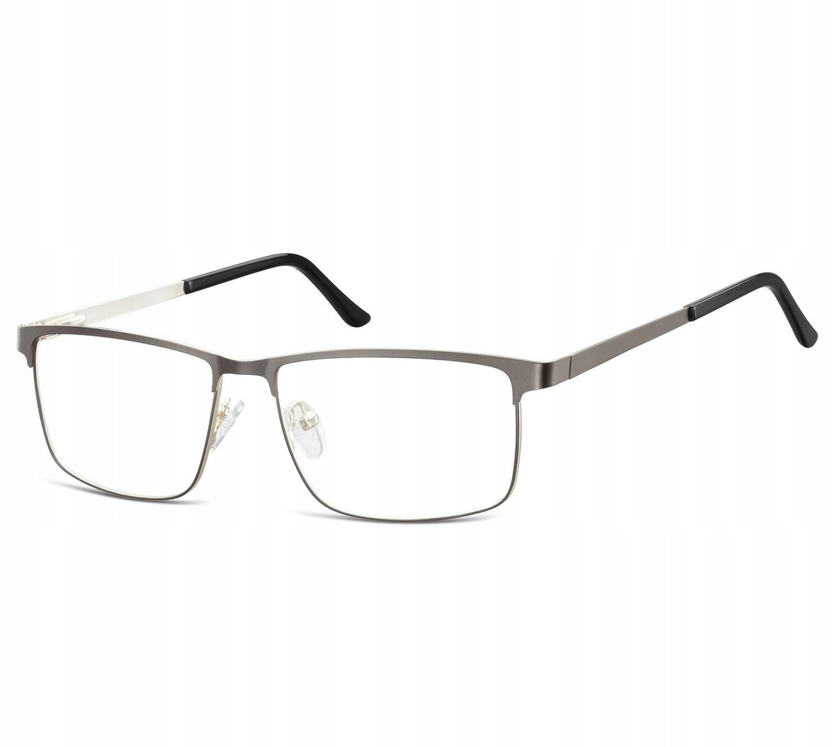 Okulary Nerd prostokątne Zerówki Korekcyjne Męskie
