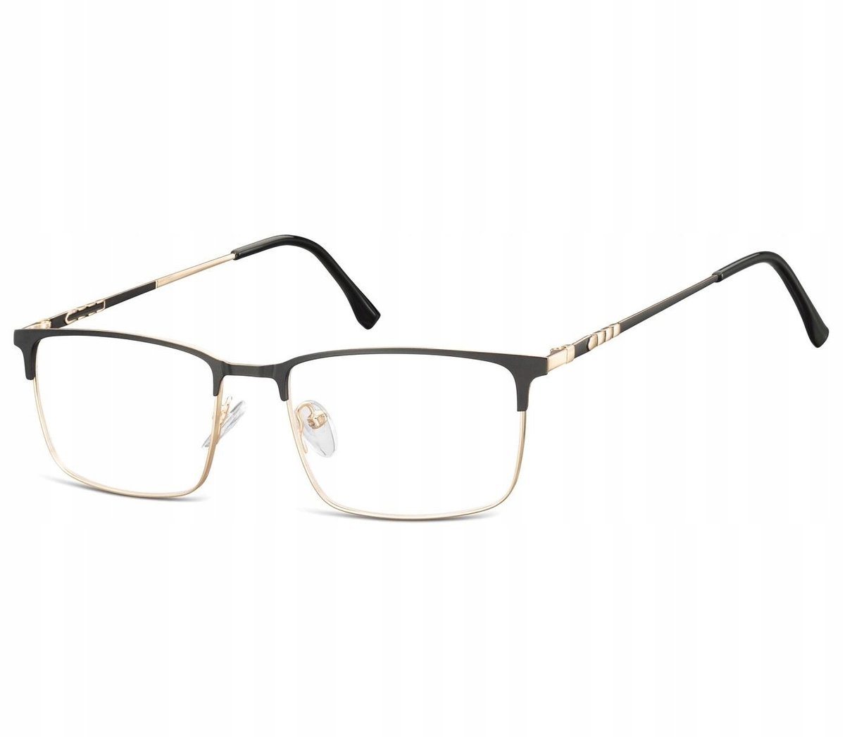 Okulary Nerd prostokątne Zerówki Korekcyjne Unisex