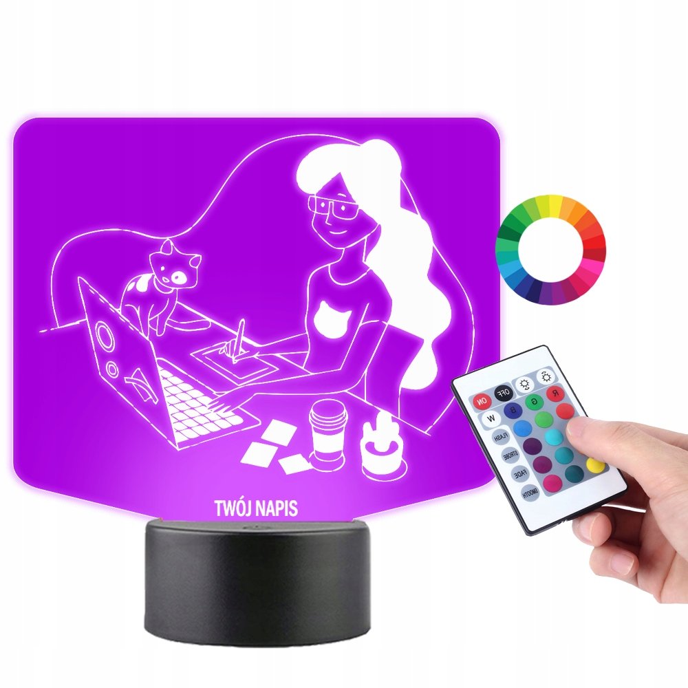 Lampka na Biurko Statuetka Graficzka Komputerowa