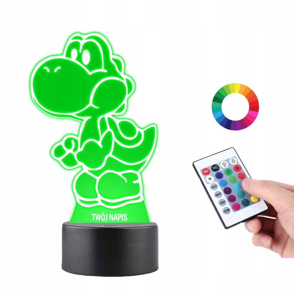 Lampka na Biurko Statuetka 3D Yoshi Super Mario