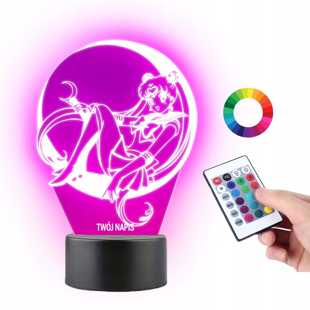 Lampka na Biurko Statuetka Czarodziejka z Księżyca