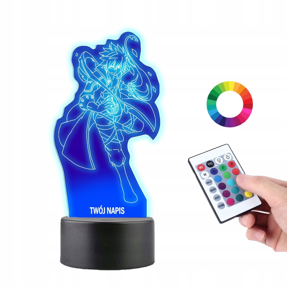 Lampka na Biurko Statuetka Fairy Tail Gray Anime