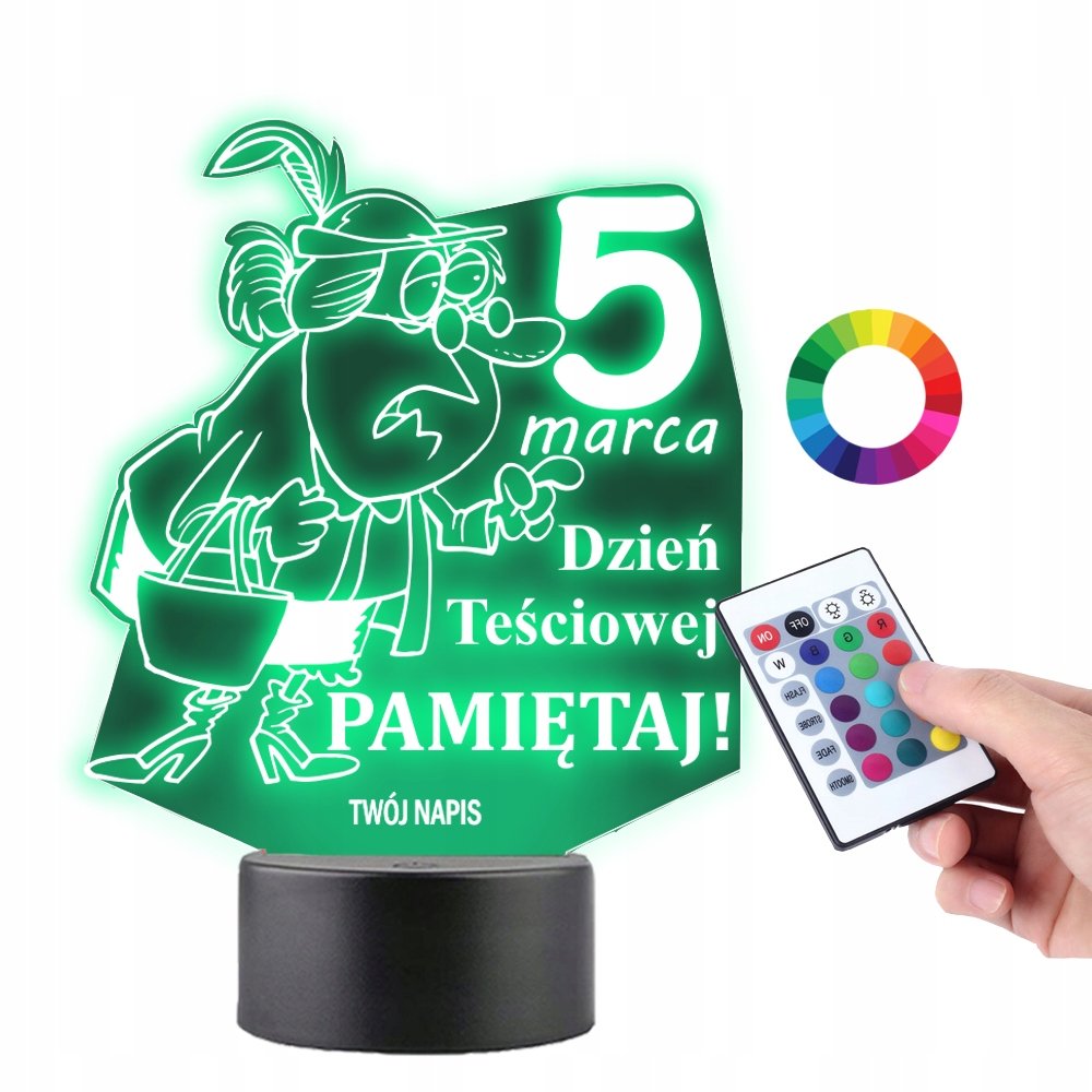 Lampka na Biurko Statuetka Dzień Teściowej PLEXIDO