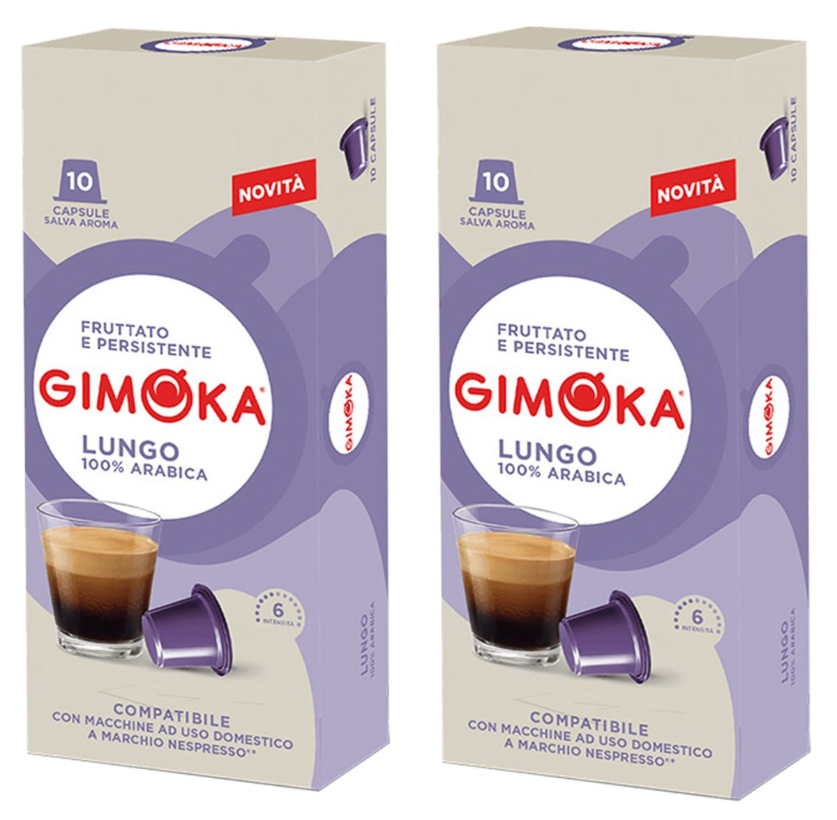 2x Kapsułki do ekspresu GIMOKA Nespresso Lungo 10 sztuk