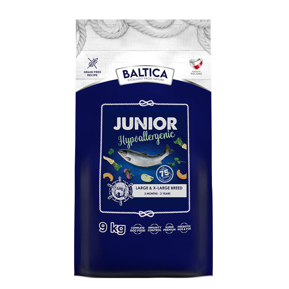 BALTICA Junior Hypoallergenic Sucha karma dla młodych psów dużych i olbrzymich ras 9 kg