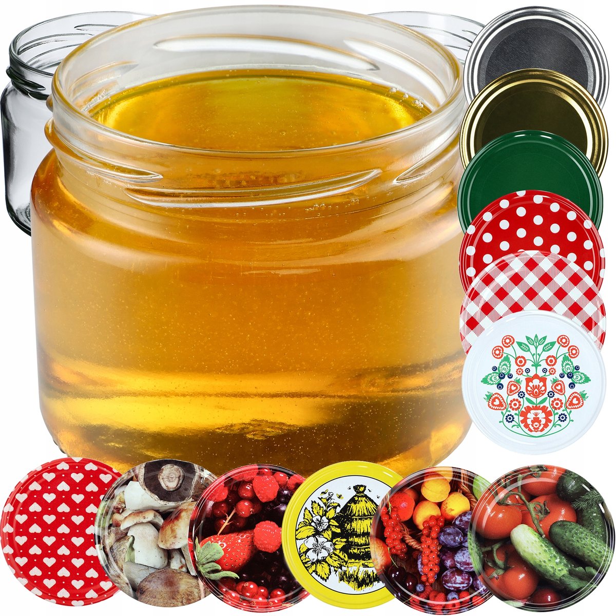 20x Słoik Szklany 330 ml Dżem Miód Wieczko fi82