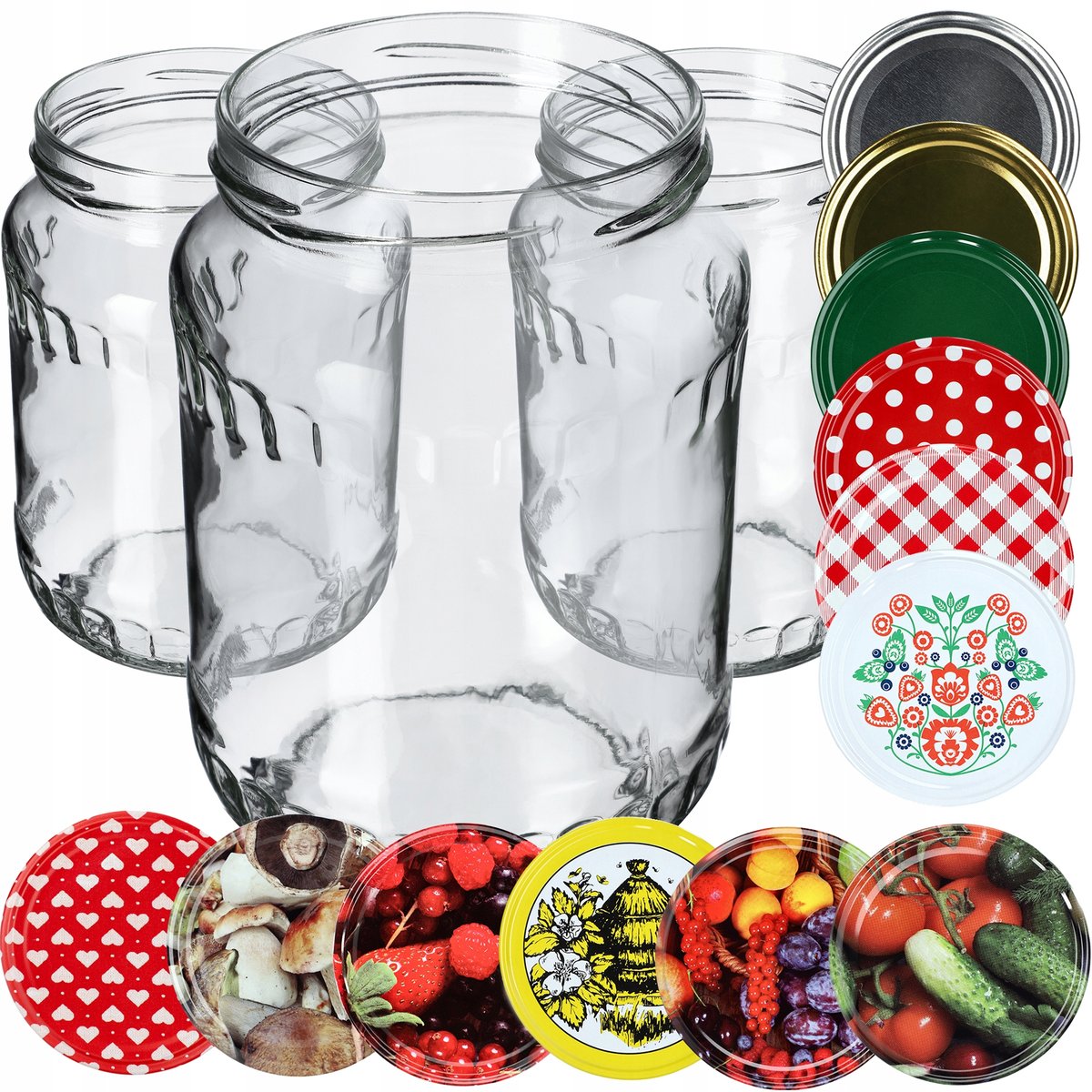 24x Słoik Szklany 720ml Dżem Ogórki Zakrętka 82mm