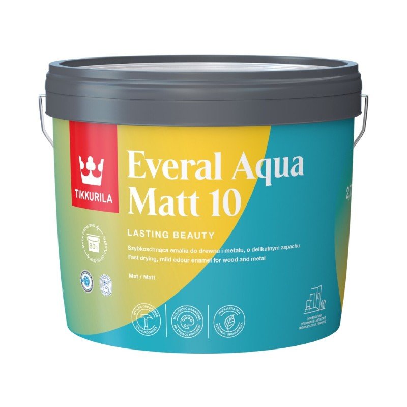 Tikkurila Emalia akrylowa Everal Aqua baza C mat [10] 0 9 l