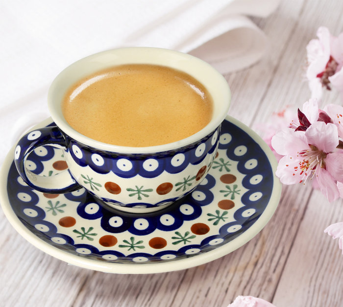 Filiżanka I Spodek Ø 11,8/16 Cm 0,22 L Gu775Dek41 Ceramika Bolesławiec