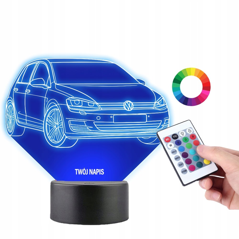 Lampka na Biurko Statuetka Auto Volkswagen Golf