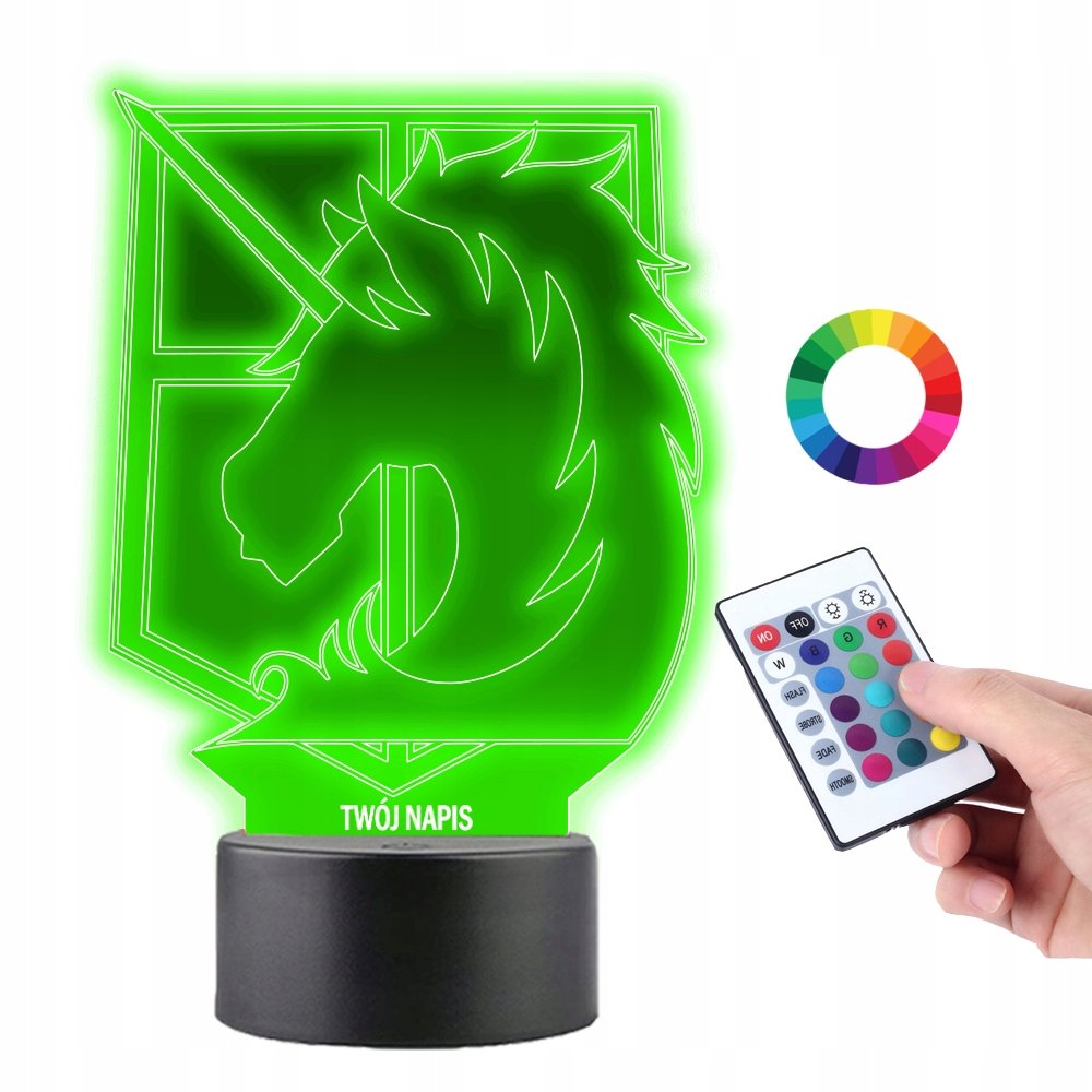 Lampka na Biurko Statuetka Atak Tytanów Herb Koń