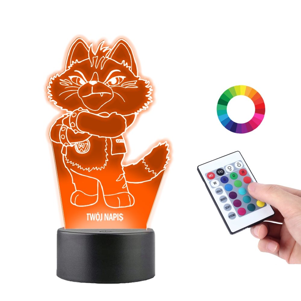 Lampka na Biurko Statuetka Led Bajka 44 Koty Boss