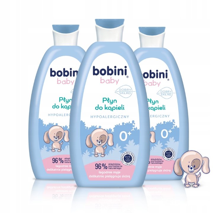 Bobini Hipoalergiczny Płyn do Kąpieli dla Dzieci 3x300 ml