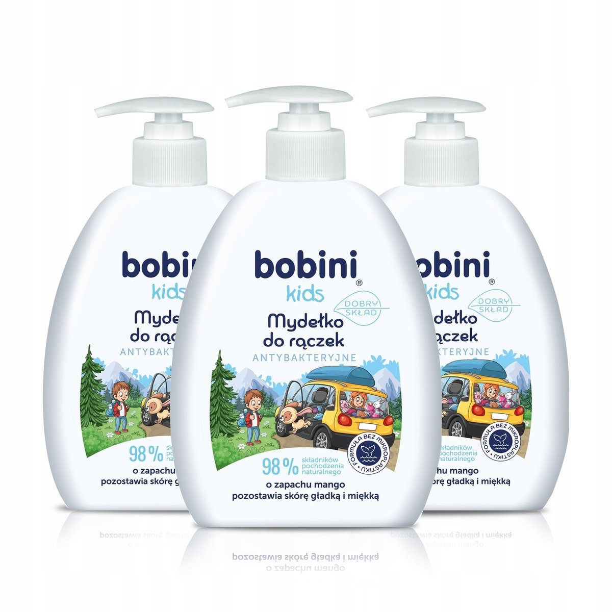 Bobini Mydło w Płynie z Pompką dla Dzieci 3x300ml