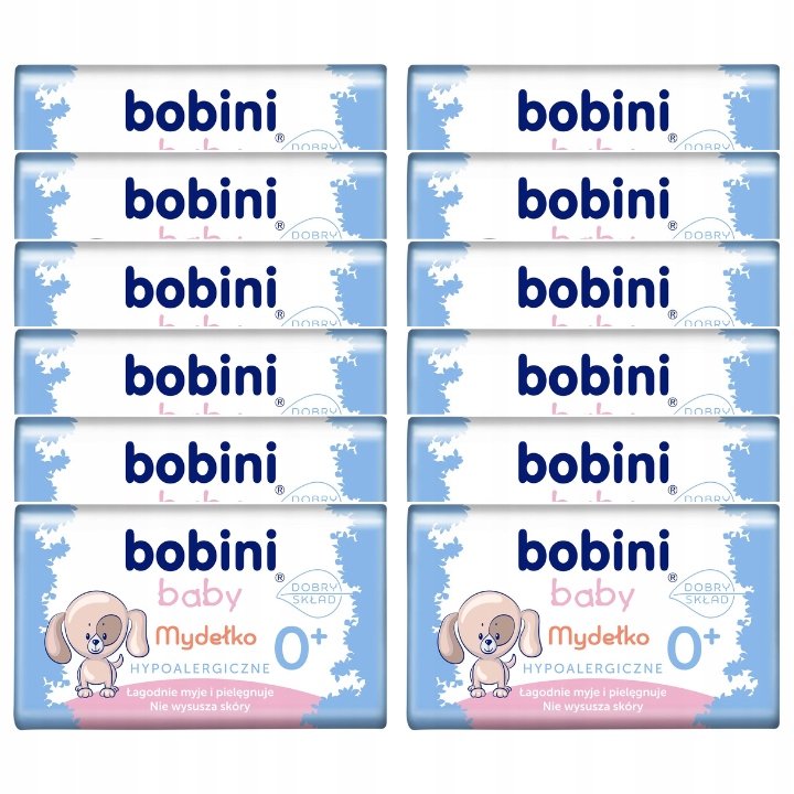 Bobini Mydło w Kostce dla Dzieci i Niemowląt 12 szt.