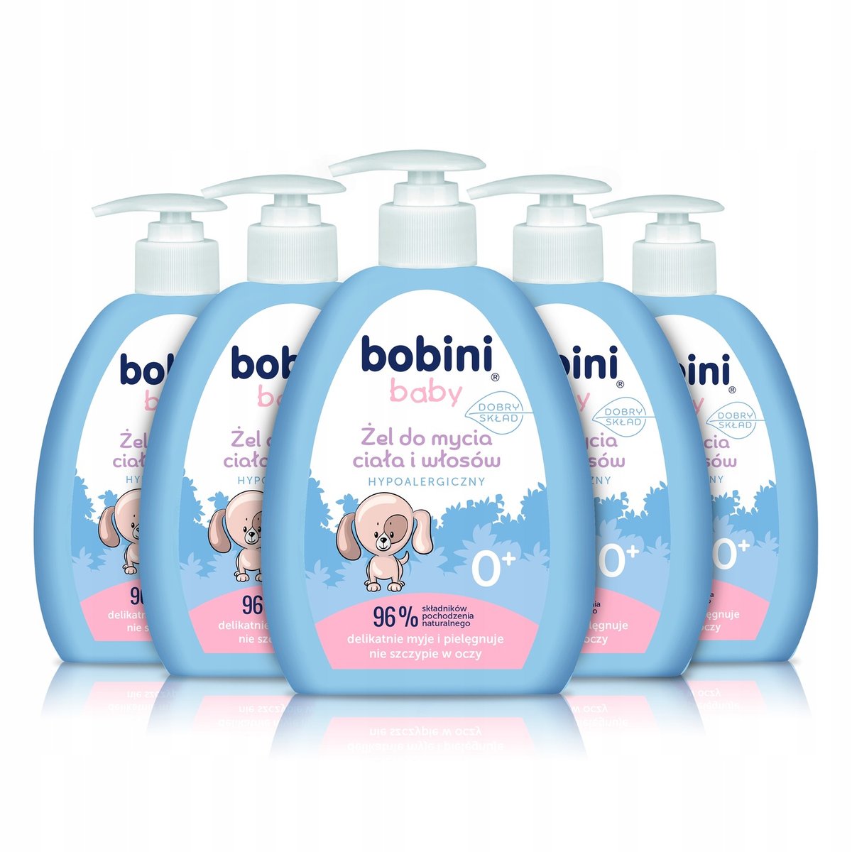 Bobini Żel Do Mycia Ciała i Włosów dla Dzieci 3x500 ml