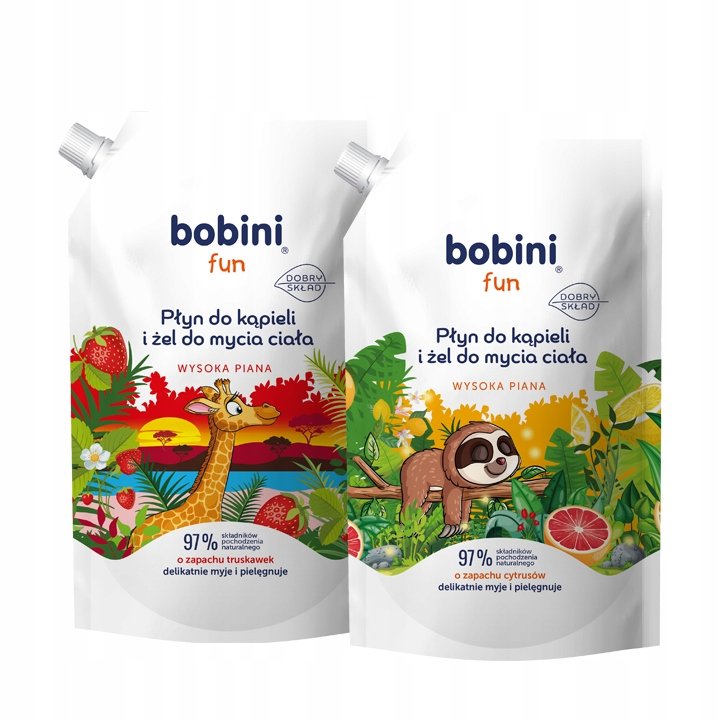 Bobini Płyn do Kąpieli Żel do Mycia dla Dzieci 2x500 ml