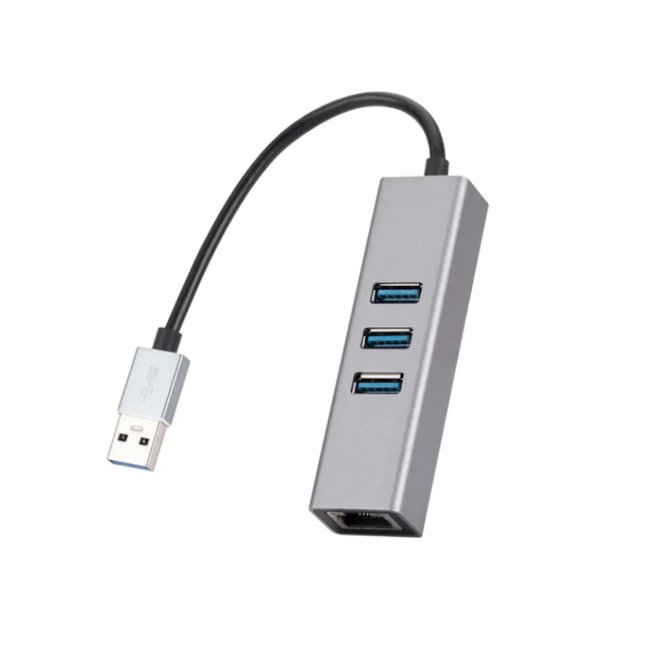 Hub USB Ethernet 3x 3.0 Rozgałęźnik portów