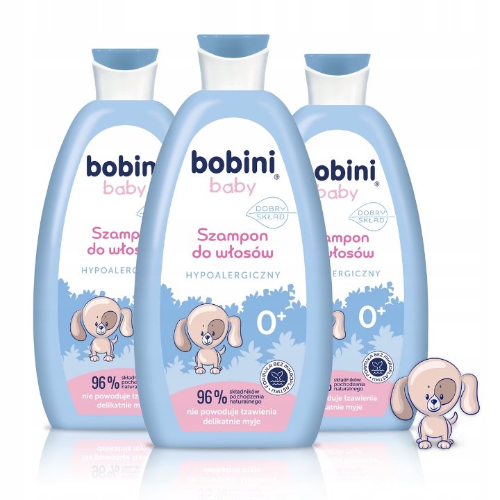 Bobini Hipoalergiczny Szampon dla Niemowląt 3x300 ml