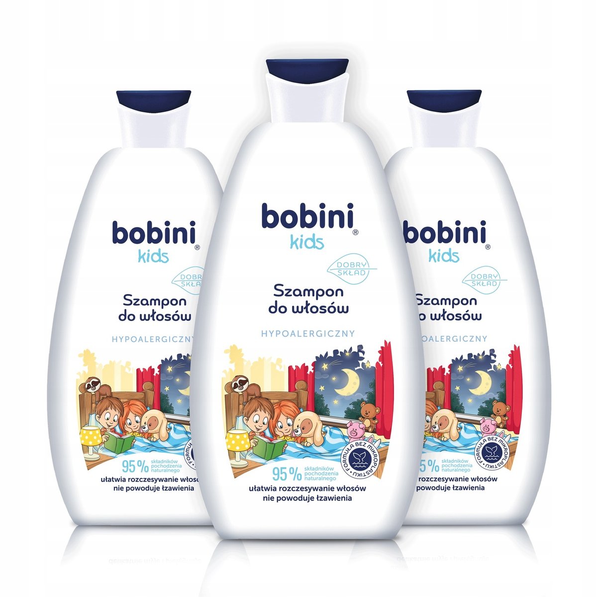 Bobini Hipoalergiczny Szampon do Włosów 3x500ml