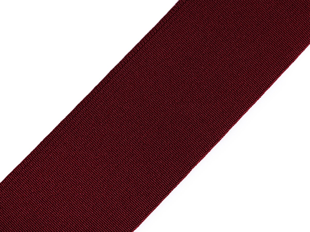 Guma płaska kolor 50 mm (1 mb) 7504 Jasne Bordo