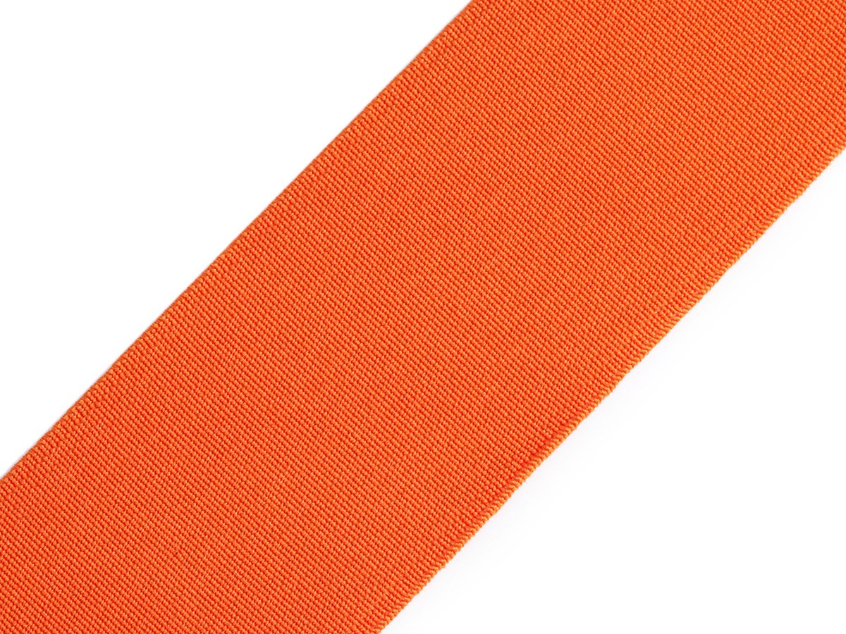 Guma płaska kolor 50 mm (1 mb) 4302 Pomarańcz NEON