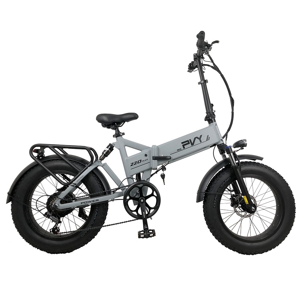 PVY Z20 Plus Folding E-bike, 20*4.0in Fat Tires 500W Motor 50km/h Speed 14.5Ah Battery 50-80km Range 150kg Load - Grey