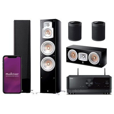 Kino domowe YAMAHA RX-V6A + NS-777 + NS-C444 + WX021 Czarny