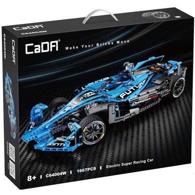 Cada Samochód sportowy Formula E wyścigówka 1667 elementów