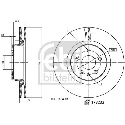 Tarcza hamulcowa FEBI BILSTEIN 178232