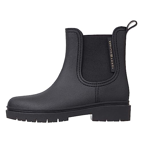 Tommy Hilfiger Damskie buty zimowe Essential Tommy Rainbootie Low Boot, Czarny, 38 EU