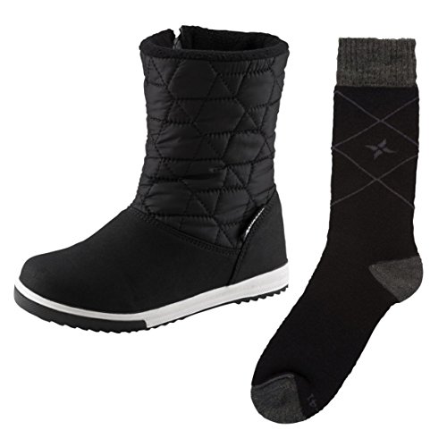 McKINLEY Damskie buty zimowe Sarah Aqb Socke Girls śniegowce, czarny - Czarny Black 000-36 EU